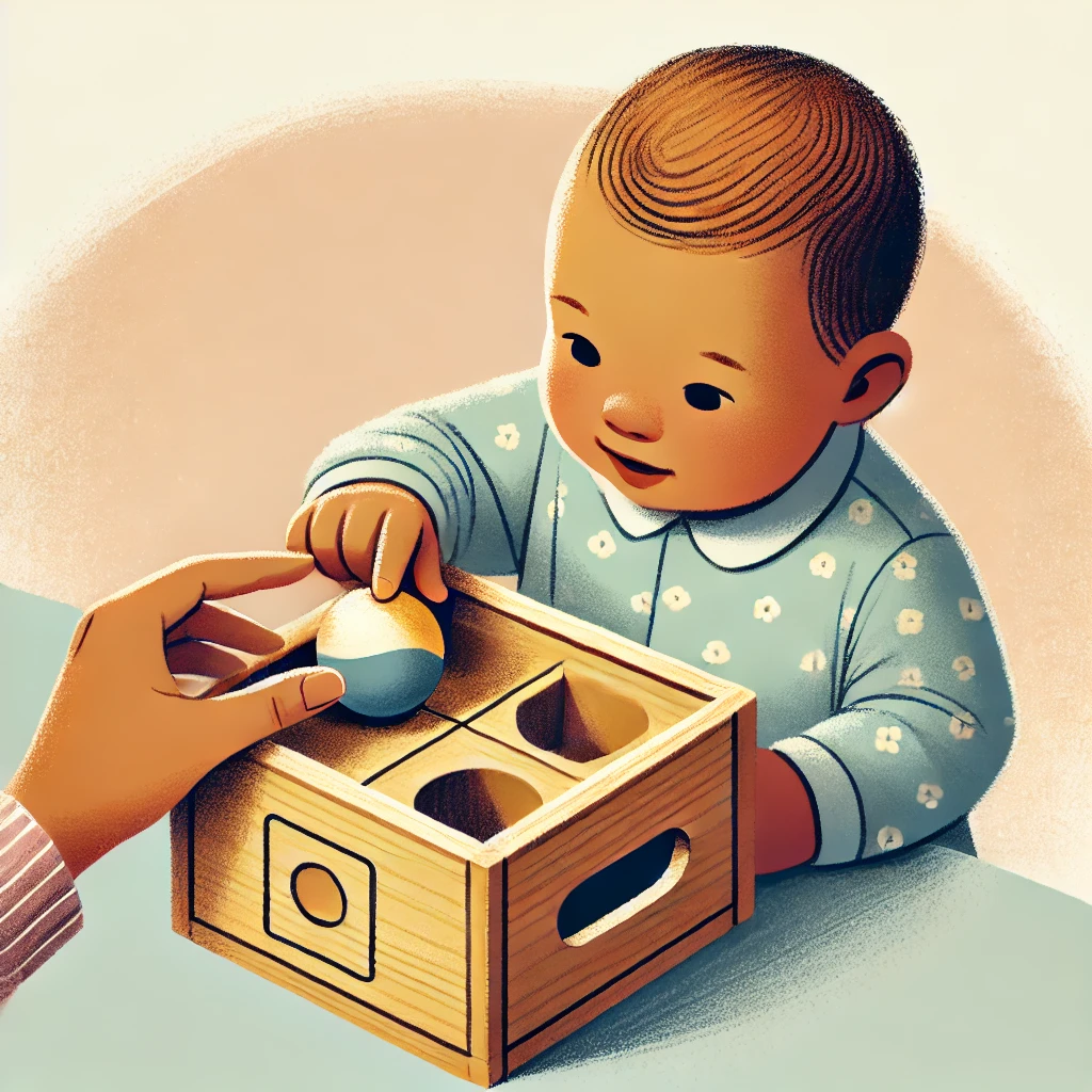 Baby learning cause and effect with an object permanence box toy
Best Toys for 11-Month-Olds