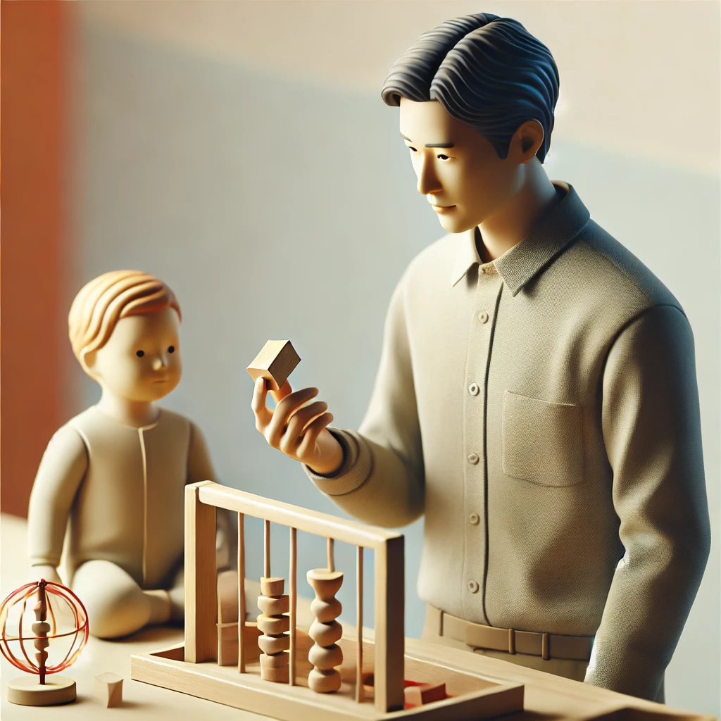 Parents selecting Montessori toys for toddlers, focusing on quality and simplicity